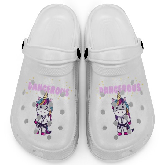 Cute But Dangerous Unicorn Jiu Jitsu MMA Clogs