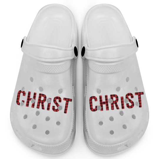 Buffalo Plaid Merry Christ Mas Clogs Christmas