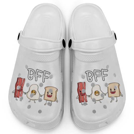 Fried egg bacon and toast best friends forever Clogs