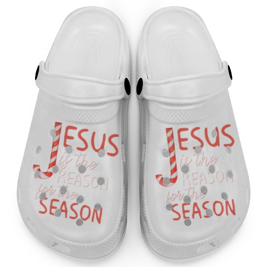 Jesus Is The Reason For The Season Candy Cane Chr Clogs