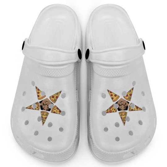 Baphomet Pentagram Lucifer Eat Pizza Hail Satan Clogs