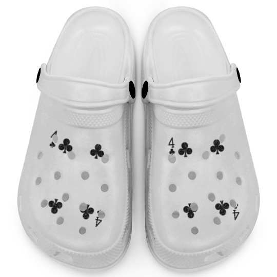 four of clubs playing card Clogs