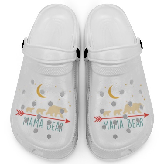 Mama Bear with 2 Cubs Retro Mother's Day Clogs