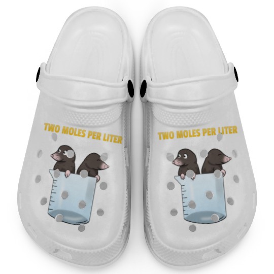 Two Moles Per Liter Chemistry Science Clogs