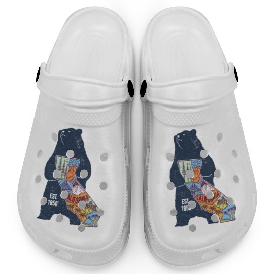 Vintage California Bear EST 1850 Clogs