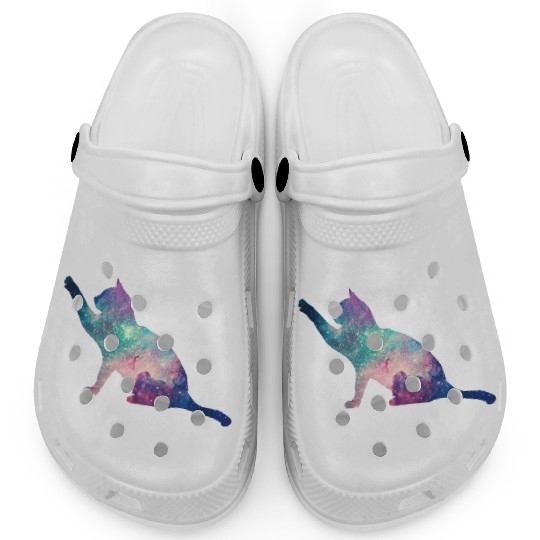 galaxy cat for cats lovers Clogs