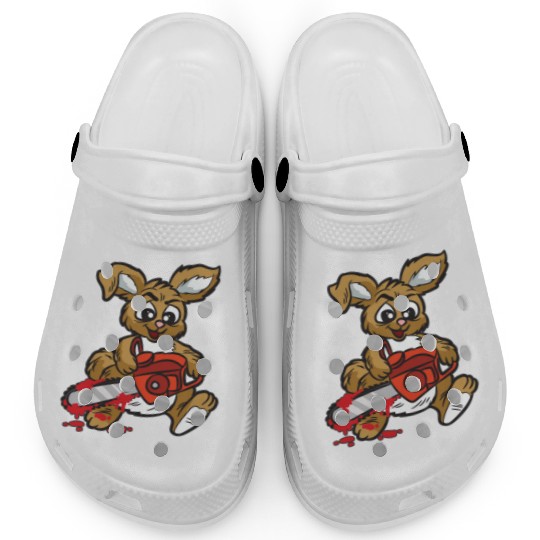 BAD BUNNY WITH CHAINSAW Clogs