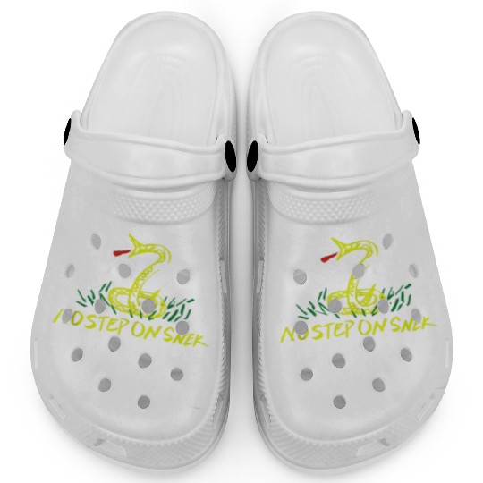 Patriotic No Step on Snek Hand Drawn Gadsden Clogs
