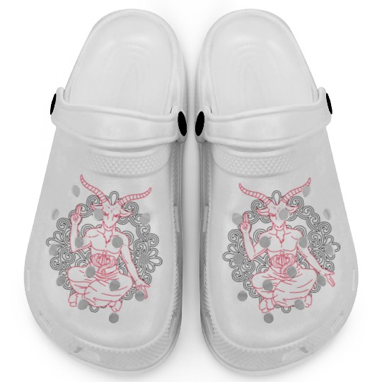 Horned Devil Black Goat Baphomet Tarot Card Satan Clogs