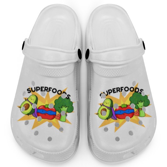 Superfoods Cute Vegetable Pun Clogs