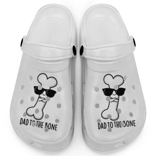 Dad To The Bone Cute Anatomy Pun Clogs