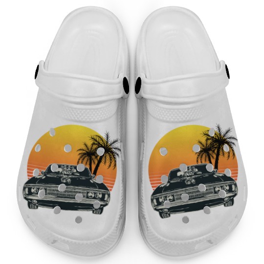 Muscle Car Sunset Clogs