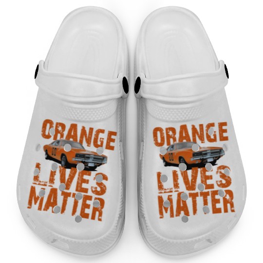 General Lee Dukes Of Hazzard Retro Orange Lives Clogs