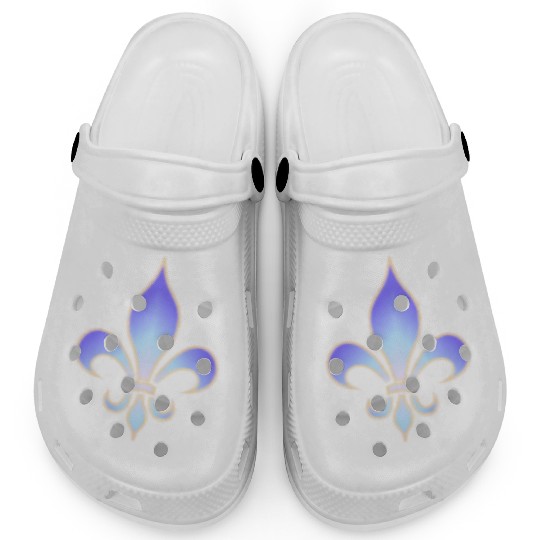 Lily Flower Fleur de Lys Royal Flower Power Roi Clogs