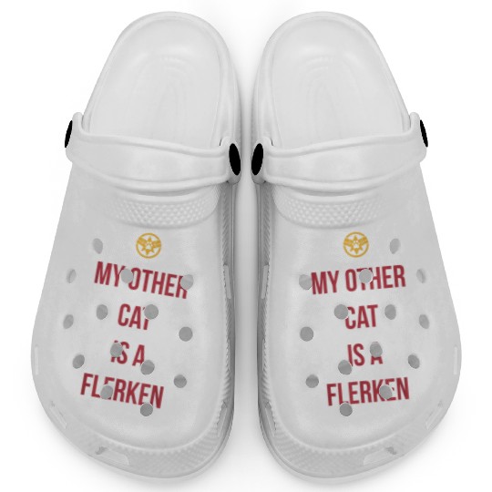 Captain Marvel My Other Cat Is A Flerken Bold Logo Clogs