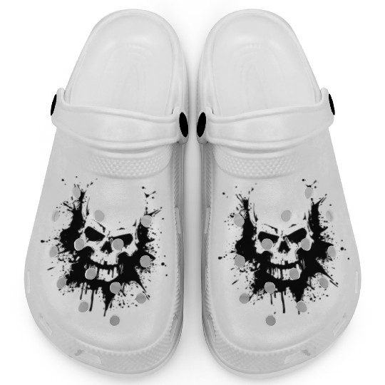 skull heavy metal Clogs