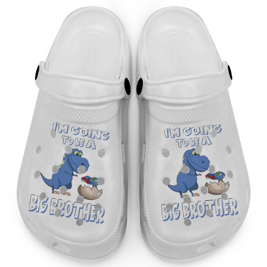 I'm Going To Be A Big Brother Dinosaur Clogs