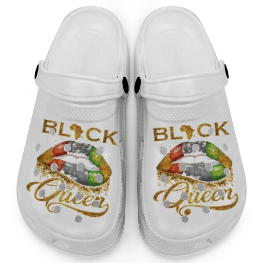 Black queen lips Clogs