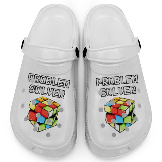 Problem Solver Puzzle Cube Math Nerd Clogs