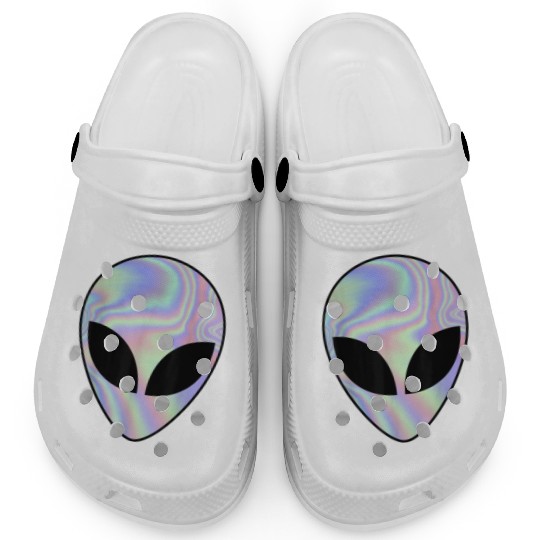 Alien Head Colorful Alien Rave Clogs