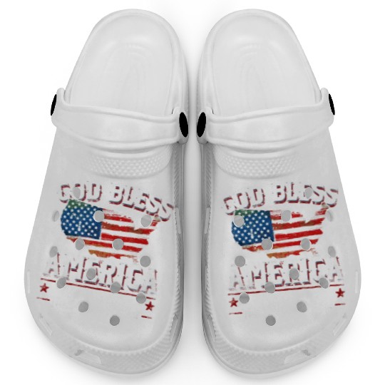 GOD BLESS AMERICA Except Minnesota Sucks Funny Ba Clogs