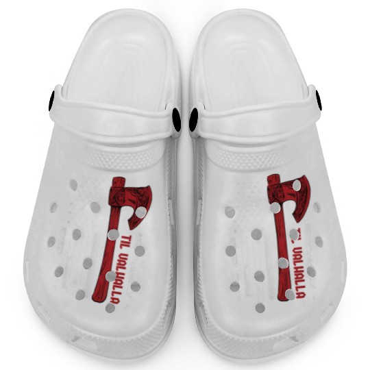 Viking Axe Flag Til Valhalla Norse Mythology Clogs
