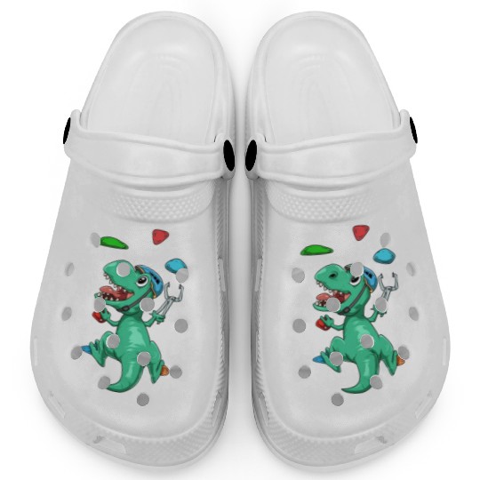 Funny T-Rex Bouldering and Rock Climbing Gift Clogs