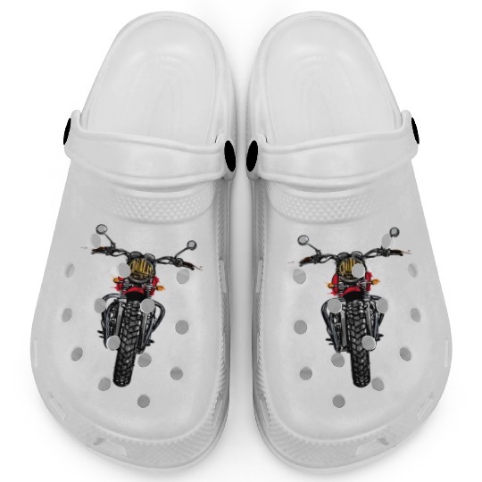 Vintage Motorbike Biker Motorcyclist Ride Clogs
