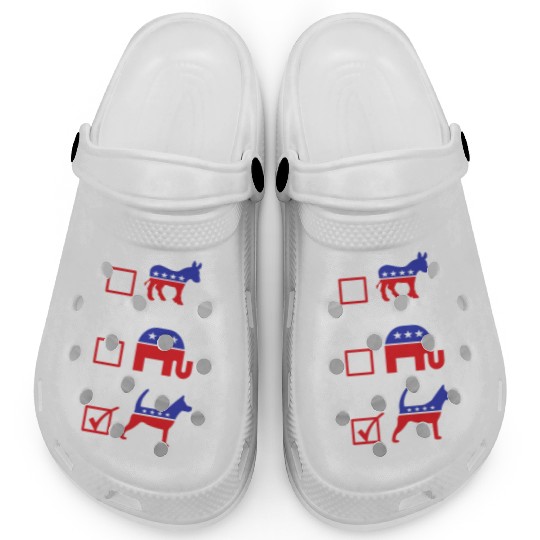 Republican Dog Voting Ballot Paper Democrat Clogs