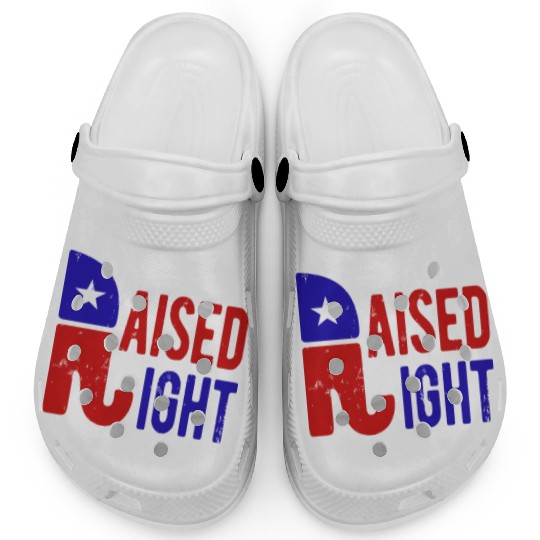 Raised Right Proud Republican Elephant Logo Usa Clogs