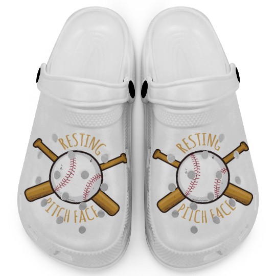 Game Day Baseball Resting Pitch Face Clogs