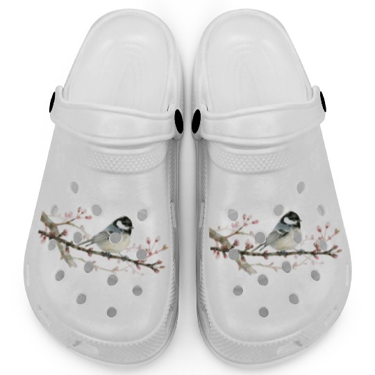 Swamp Tit on A Twig - Garden Birds In Spring Clogs