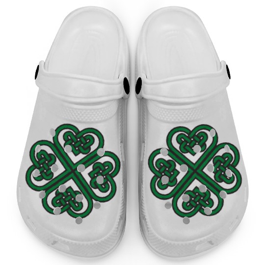 Irish Celtic Knot Shamrock Heart St Patricks Day Clogs