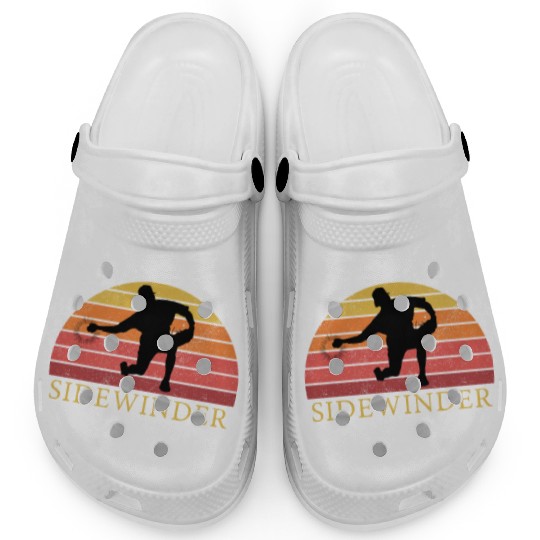Sidewinder Sidearm Baseball Pitcher Retro Vintage Clogs