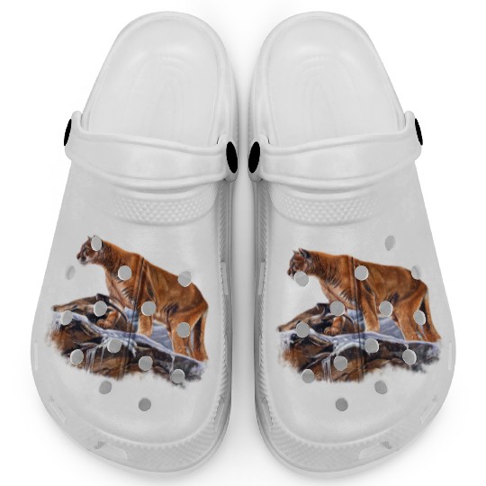 Mountain Lion Cougar Clogs