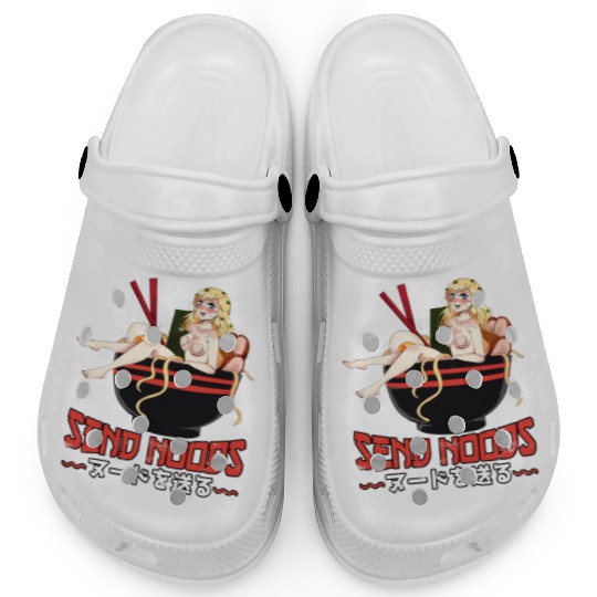 Send Noods Waifu Material Ramen Noodles Gift Clogs