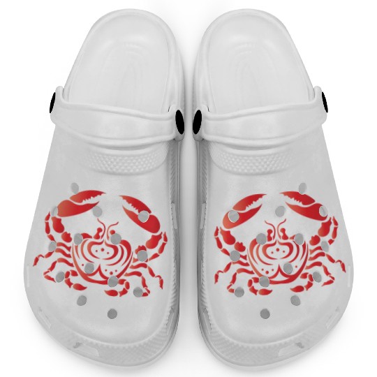 Red Crab, Tribal Art Style Clogs