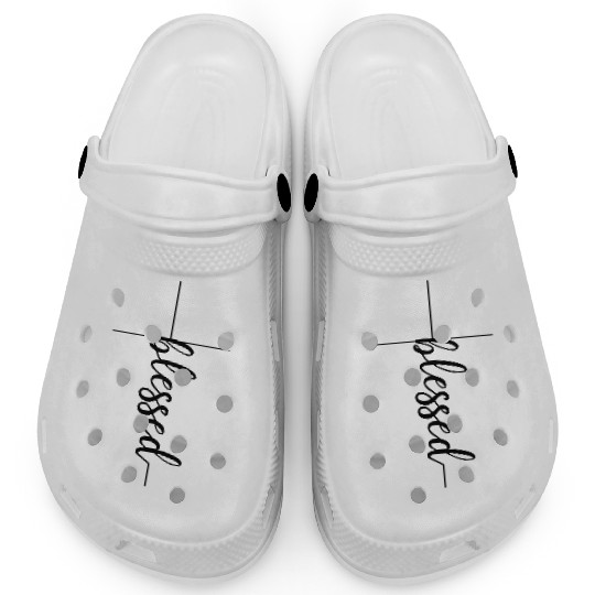 Blessed Cross, thin, cool christian, blessed Clogs
