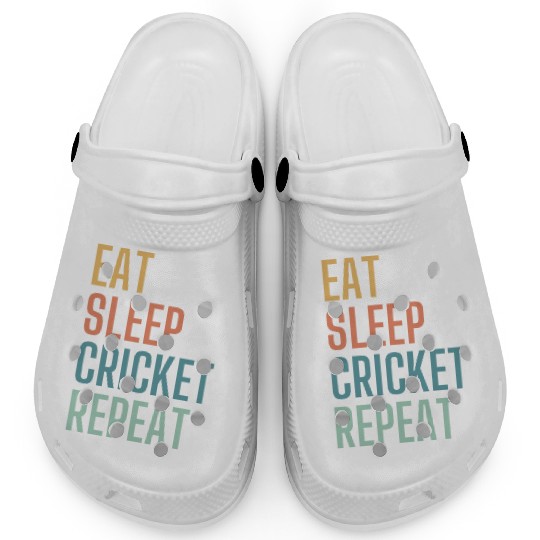 Eat Sleep Cricket Repeat Clogs