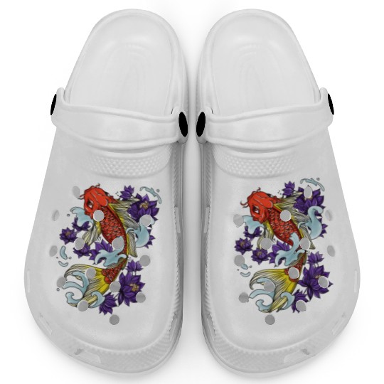 Koi Fish Cool Japanese Tattoo Japan Carp Gift Idea Clogs
