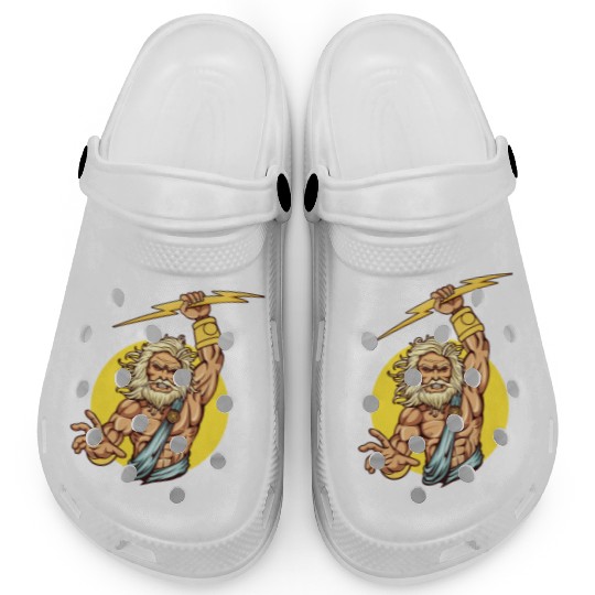 Comic - God Zeus Lightning - bright Clogs