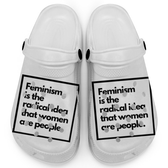 Feminism solid back sticker Clogs