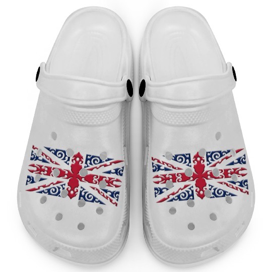 Union Jack British Flag Ornamental Style Clogs