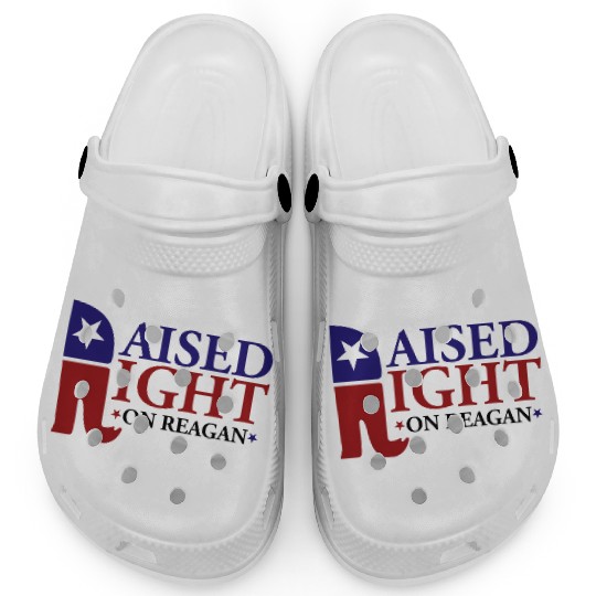 Raised Right On Reagan 80'S Nostalgia Clogs