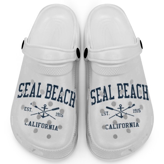 Seal Beach CA Vintage Navy Crossed Oars & Boat Anc Clogs
