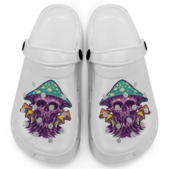 Skull Mushroom Garden Clogs