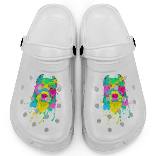 Pit bull Colorful Clogs