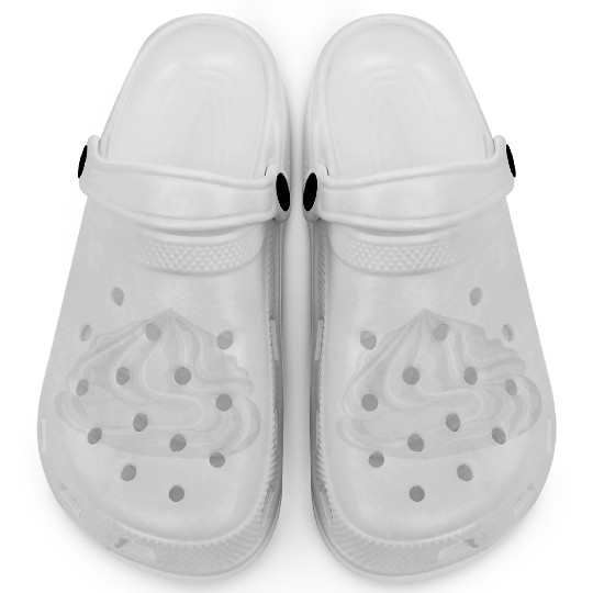 snow-white delicious whipped cream for garnish Clogs