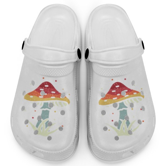 Mushrooms Vintage Retro Mushroom Hunter Gift Clogs