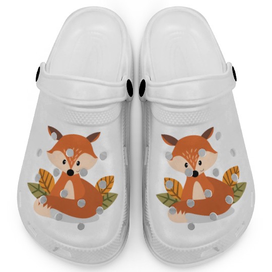 Cute Fox Wine Drinking Lover Party Clogs